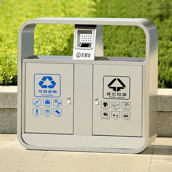 不銹鋼雙分類垃圾桶