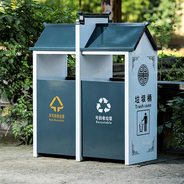 徽派復古垃圾桶