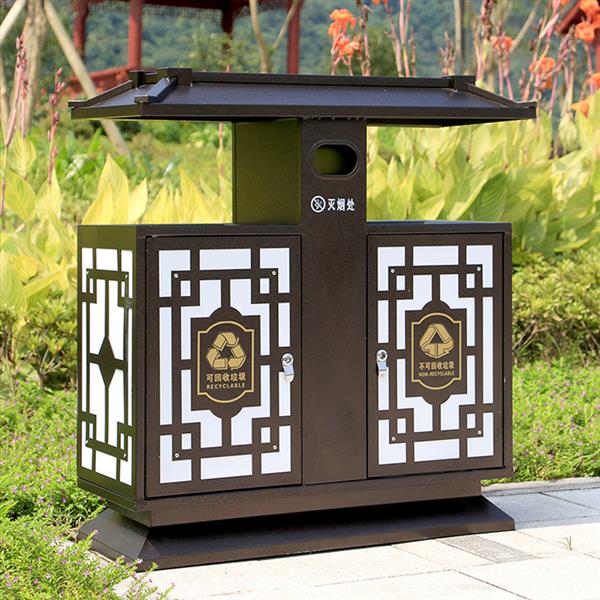 復古風兩分類垃圾桶